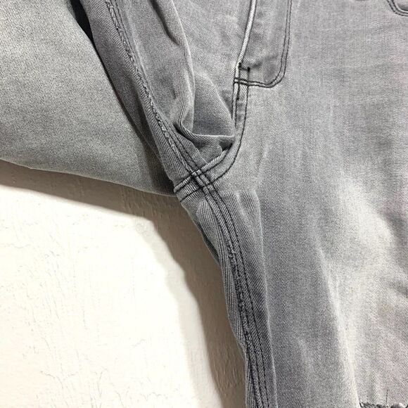 Just Black Jeans Light Grey Skinny Denim Mid High Rise Distressed size 31 - Picture 7 of 11